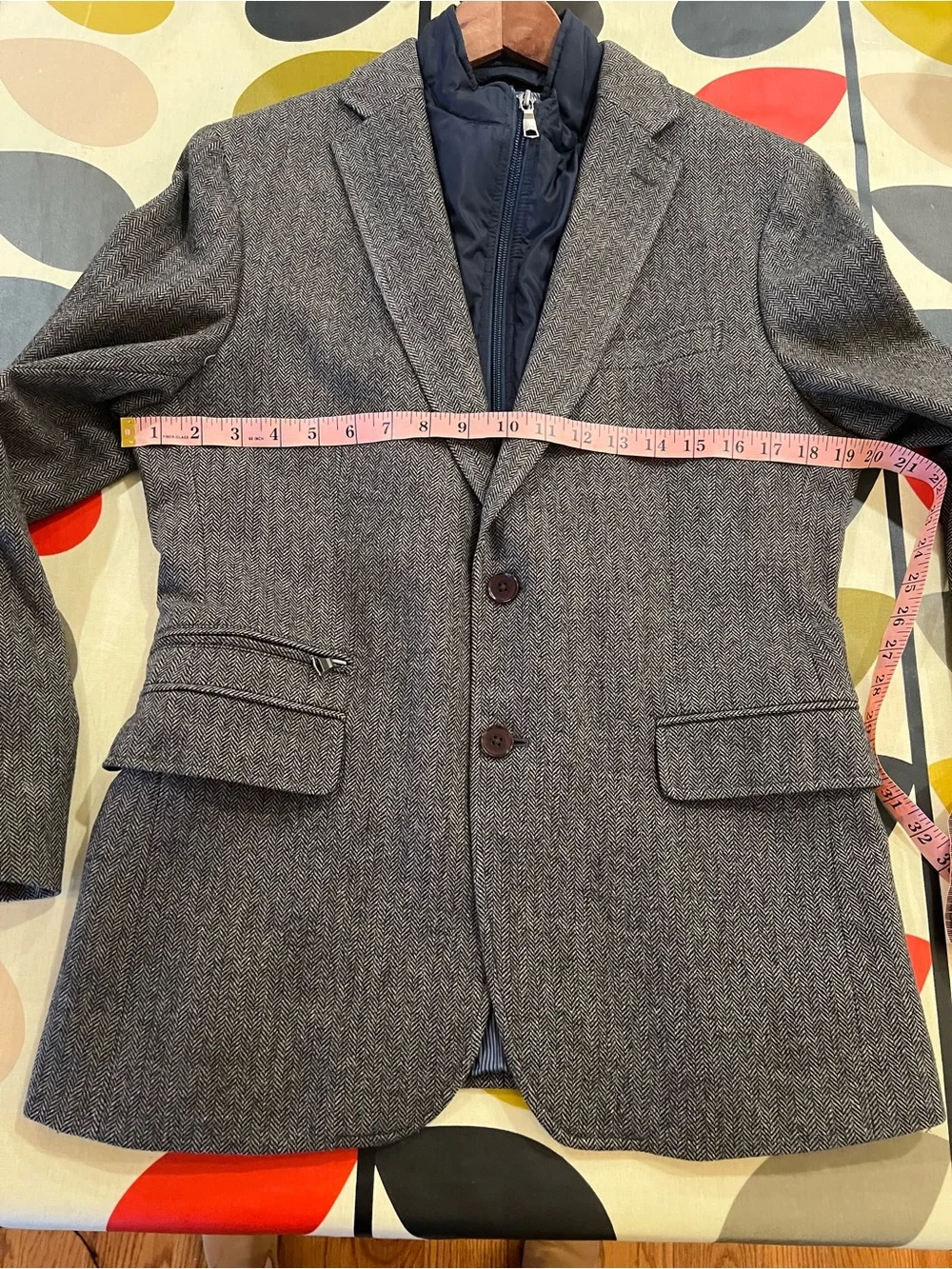 Banana Republic Herringbone 2-in-1 Blazer Jacket Removable Bib 38S